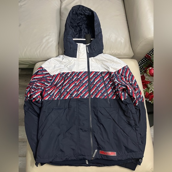 NWT - Superdry Men’s Tech Logo Print Wind Attacker Jacket - Size XXL - Picture 4 of 16